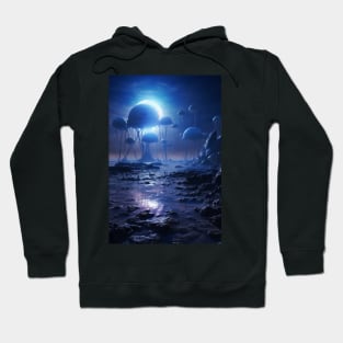 Blue alien world Hoodie